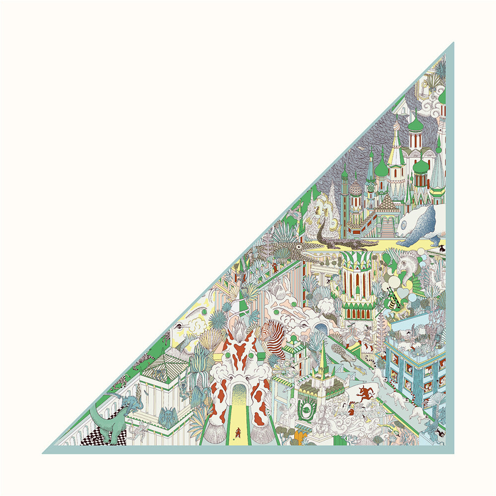 SF25091 Satin Triangle Scarf- Light Green