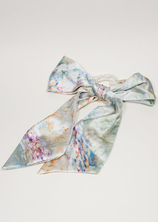 H25015 Pearl Hair Bow- Green